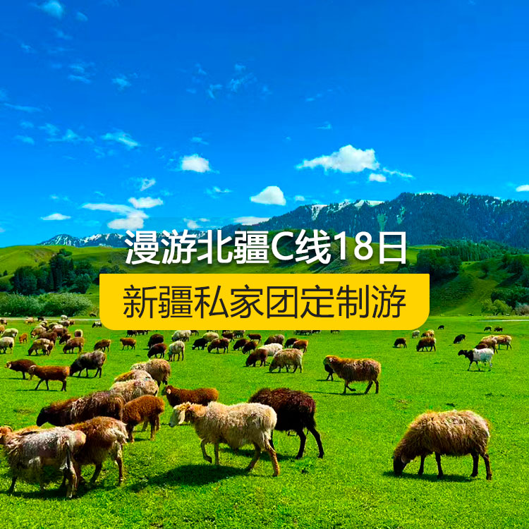 【新疆私家團(tuán)定制游】慢游北疆C線休閑純玩18日游（烏魯木齊起止）產(chǎn)品編號(hào)：11539